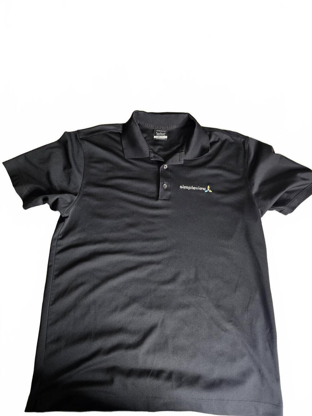 Nike Golf Dri-Fit Black Polo Shirt Medium